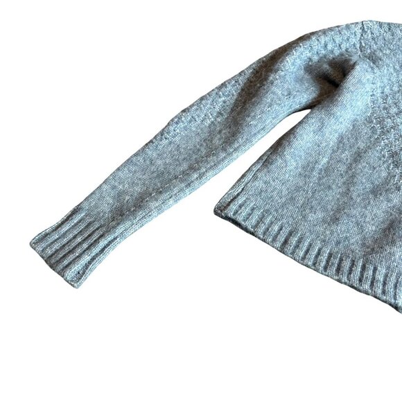 Flag & Anthem Blue Cardigan Sweater Button-Down Cable Knit Wool Blend Size Small - Picture 7 of 10